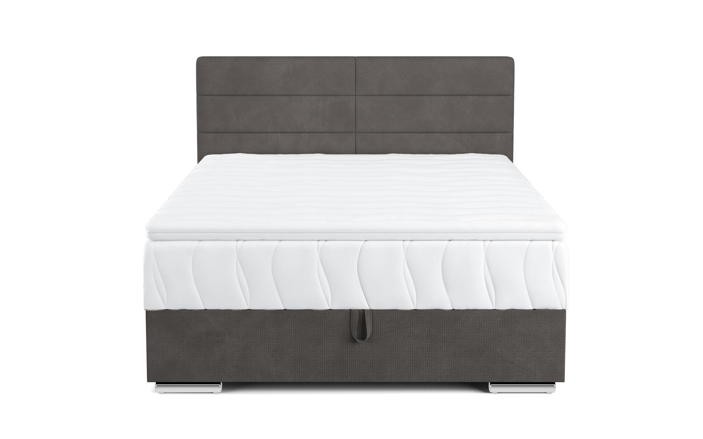 Pat dublu Boxspring + top saltea 120/200 Vindy, gri  4